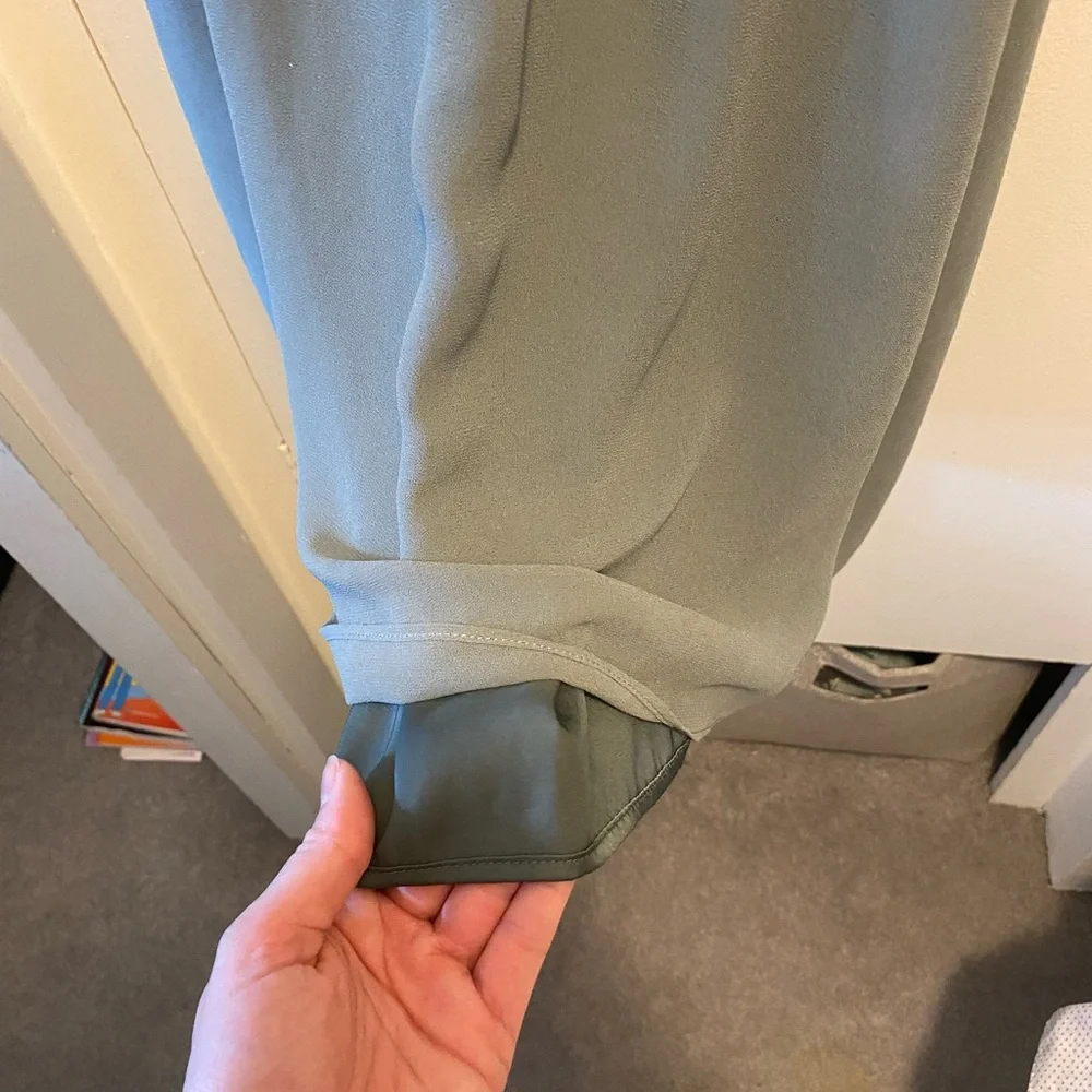 H&M Green Ruffled Ruched Midi Sundress - Picture 4 of 5
